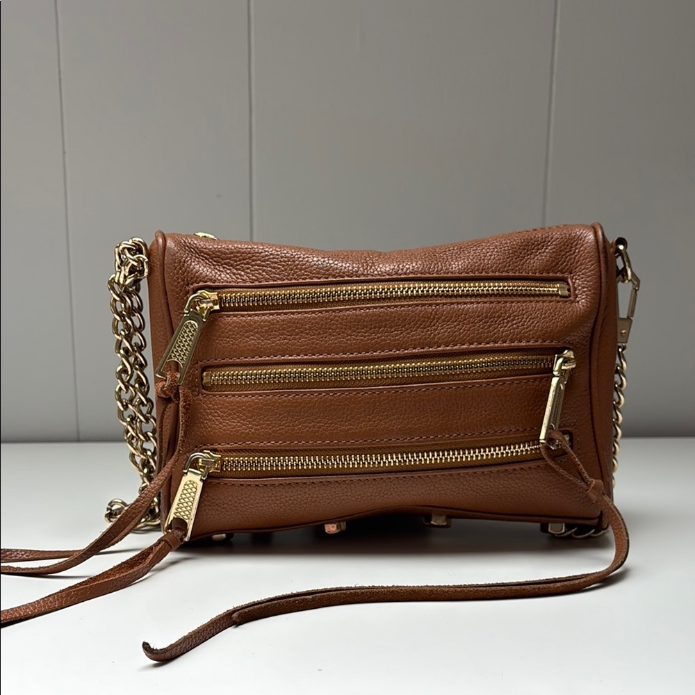 Rebecca Minkoff Brown Leather Crossbody Bag - Picture 5 of 14